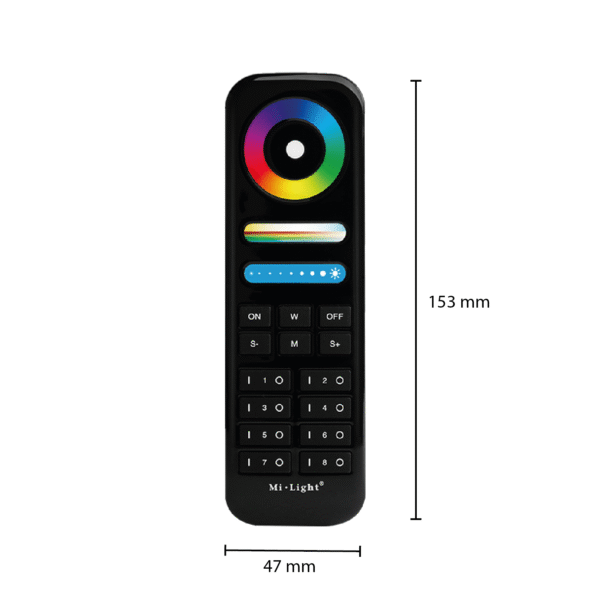 MI-LIGHT AFSTANDSBEDIENING | 8 GROEPEN | RGB+CCT - Afbeelding 4