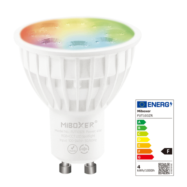 MI-LIGHT + ZIGBEE 3.0 | GU10 | RGB+CCT SPOT | 4W - Afbeelding 3