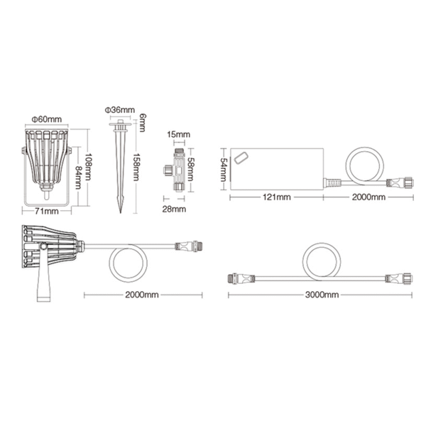 MI-LIGHT | 6W | RGB+CCT | 24V | GARDEN LIGHT SET - Afbeelding 6