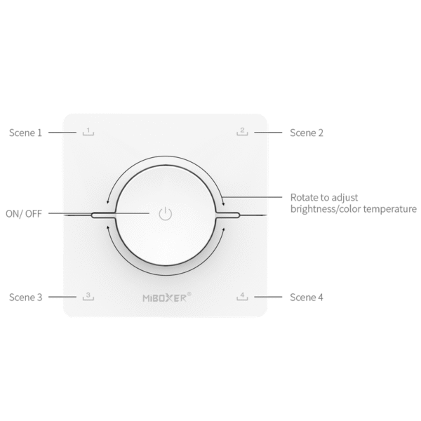 MI-LIGHT | AFSTANDSBEDIENING | CCT | WIT - Afbeelding 3