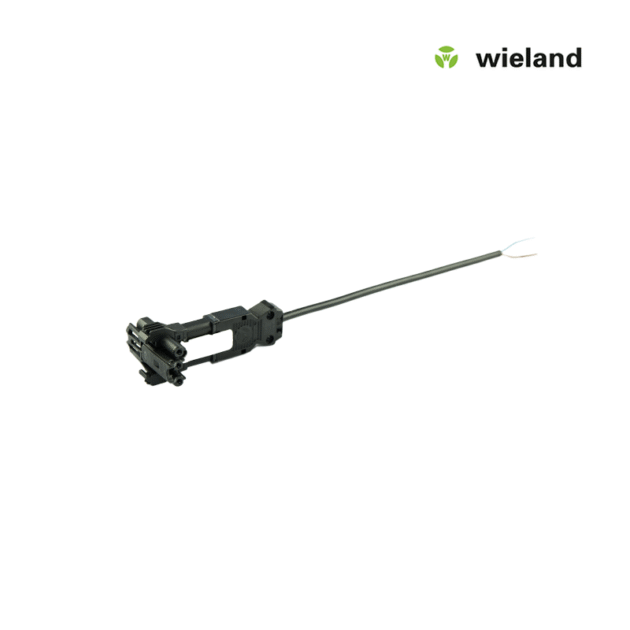 Wieland GST18I3 T-SPLITTER incl. Aansluitsnoer male 0,75 MM² 0,3 meter zwart