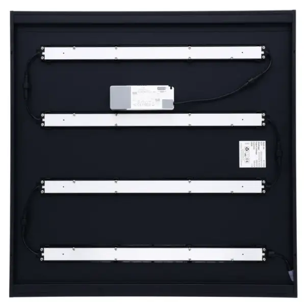 LED LOUVRE PANEEL | NOVA | 60X60CM | 36W | CCT-SWITCH | ZWART - Afbeelding 4