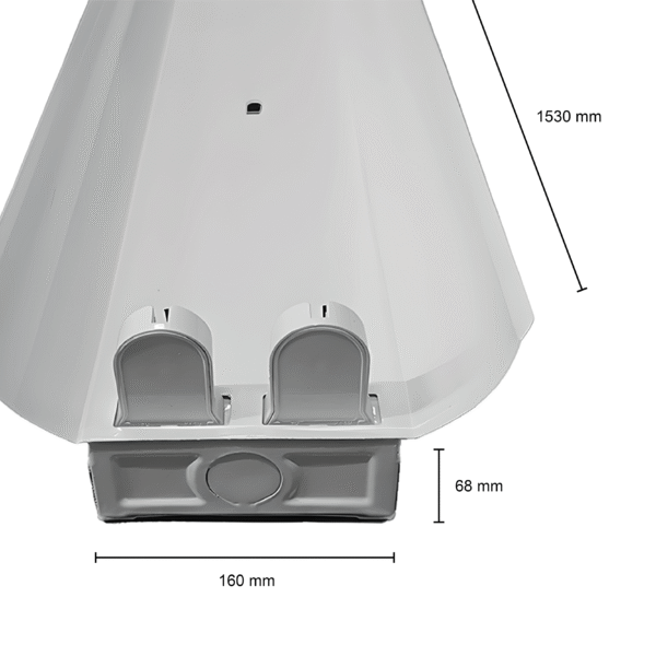 IP22 ARMATUUR REFLECTOR T.B.V. 2X LED TL-BUIS 150CM - Afbeelding 3