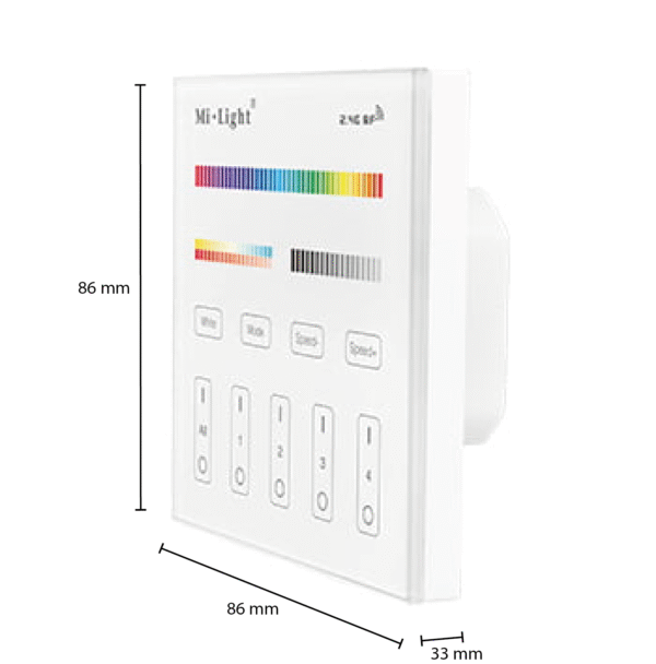 MI-LIGHT AFSTANDBEDIENING 4 GROEPEN RGB+CCT 220V - Afbeelding 35