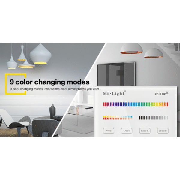 MI-LIGHT AFSTANDBEDIENING 4 GROEPEN RGB+CCT 220V - Afbeelding 16