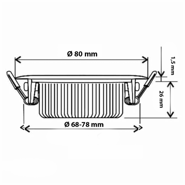 LED INBOUWSPOT | VARDA | SLIM-FIT | 5W | DIM2WARM | KOPER - Afbeelding 4